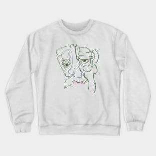 Line Face Color Crewneck Sweatshirt